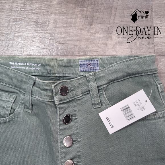 Adriano Goldschmied The Isabelle Button Up High Rise Crop Jeans Size 27 (4) - Picture 2 of 6